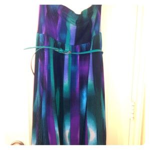 Multi color Summer dress with belt